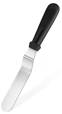 Produktbild von 15 cm Tortenspatel, kleines, abgewinkeltes Palettenmesser aus Edelstahl, Backzubehör für Kuchen