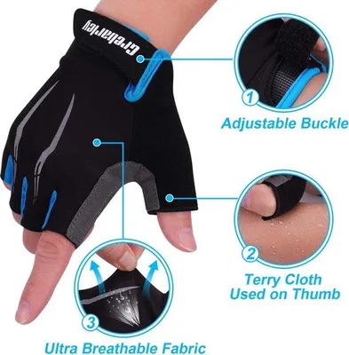 Immagine prodotto di Guanti da mountain bike, antiscivolo e ammortizzanti, unisex, da uomo e da donna