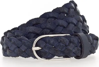 Immagine prodotto di Vanzetti Pelle cintura Braided Women's Belt W95 Navy blu scuro