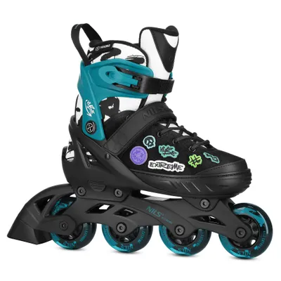 Image de Rollers NILS EXTREME NA2053A VIBE turquoise ABEC-5 tailles 29-32