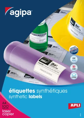 Immagine prodotto di etichette in film agipa resistenti alle intemperie, 105 x 148,5 mm, bianco