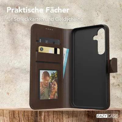 Produktbild von EAZY CASE Business Hülle für Samsung Galaxy S24 Plus klappbar, Premium Kunstleder Handyhülle mit Kartenfach