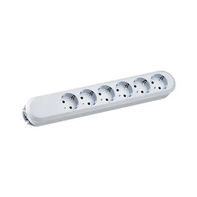Produktbild von BACHMANN SMART Steckdosenleiste 6xCEE7/3 weiß, ohne Zuleitung