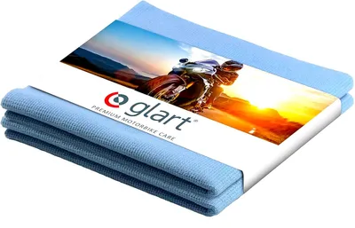 Produktbild von Glart 2er Set Motorradtücher anthrazit für Autowäsche, Felgen, Lack, Autopflege