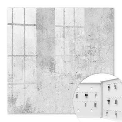 Produktbild von Metall Schlüsselkasten 30 x 30 cm - weißer Schlüsselschrank zur Wandmontage - wandhängende Schlüsselbox mit Tür - rechts öffnend - Schlüsselaufbewahrung für Flur - Büro - Arbeitszimmer - Werkstatt - Garage - Unverfälschte Eleganz