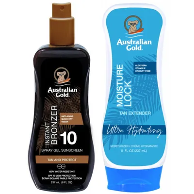 Produktbild von Australian Gold Bronzer Spray Gel SPF10 + Feuchtigkeitssperre 237 ml