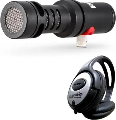 Produktbild von Rode VMML Videomic Me-L für iPhone mit Kopfhörer