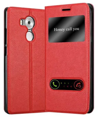 Obrázek produktu pro Cadorabo Protective Case for Huawei MATE 8 Case in Red Pouzdro na mobilní telefon typu kniha Cover Etui