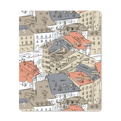 Produktbild von MuchoWow® Mauspad Mousepad Gebäude - Muster - Städte 30x40 cm - Mousepads - Maus Mat - Pad - Mausunterlage - Mausmatten