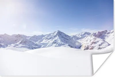 Produktbild von MuchoWow® Poster Blick auf die verschneite Winterlandschaft in Österreich 120x80 cm - Bilder