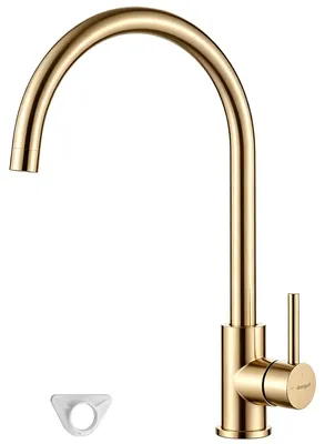 Einhebel-Küchenarmatur 360° schwenkbar, Gold, 1 Stück