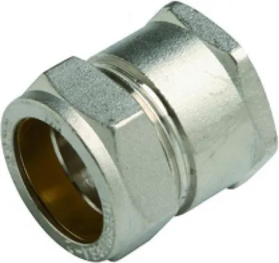 Produktbild von Messing Klemmverschraubung für Kupferrohr, Kupplung Ø22 x IG 1/2"
