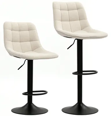 Produktbild von Barkreuhe - Barhocker - Küchenstuhl - Set aus Barkreuchen - Barhocker mit Rückenlehne - Höhenverstellbar