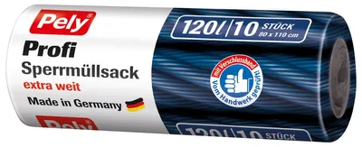 Obrázek produktu pro Pely Profi pytel na objemný odpad extra široký 80 x 110 cm 120 litrů 10 kusů