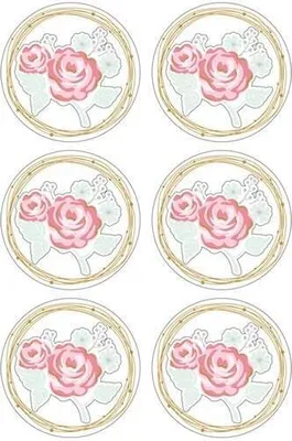 Produktbild von Aufkleber 3D Ø 4 cm - Rosa auf weißem Hintergrund