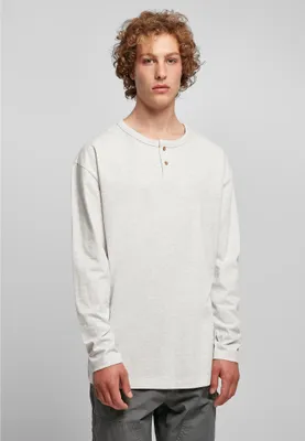 Produktbild von Organic Oversized Henley Longsleeve lightgrey S
