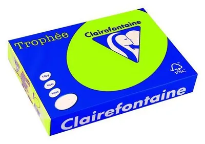 Produktbild von Clairefontaine Trophee Color 2975C Neongrün 80g/m² DIN-A4 - 500 Blatt