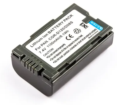 Produktbild von Akku für PANASONIC GR-D120, VSB0418, DZ-BP28, CGR-D08, CGR-D08SE/1B, CGR-D120T, DZ-BP16
