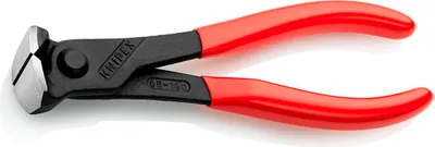 Produktbild von Knipex Vornschneider DIN ISO 5748 Länge 160mm mit Facette schwarz atramentiert poliert - 68 01 160 SB