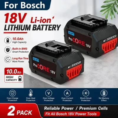 Produktbild von 18V Akku für Elektrowerkzeuge - Li-Ion Ersatzakku Set 2 Stück - 10Ah hohe Kapazität - 21700 Zellen