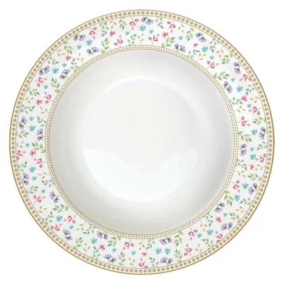 Productafbeelding van Soepset SPRING BLOOM met bloemen. Diameter: 21,5 cm. Wit, kleurrijk. Porselein, Easy Life