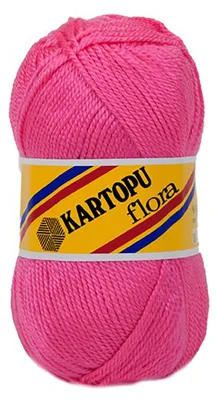 5 x 100g Strickwolle Kartopu Flora dunkelrosa