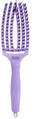 Image de Olivia Garden – Set brosse et peigne pour les doigts, taille moyenne – Lavande