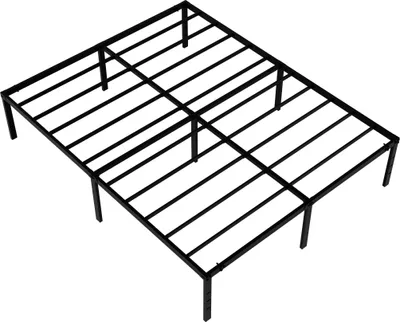 Obrázok produktu pre UISEBRT Moderný kovový rám postele 160x200 cm - oceľová posteľ na platforme s výškou 41,5 cm, úložný priestor pod posteľou pre spálne a hosťovské izby