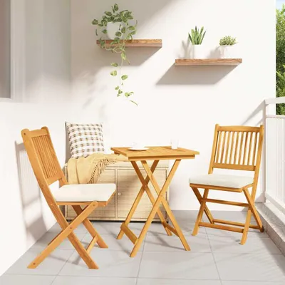 Immagine prodotto di Maison Exclusive - Set da giardino per bistro, 3 pezzi, legno massello di acacia, colore marrone