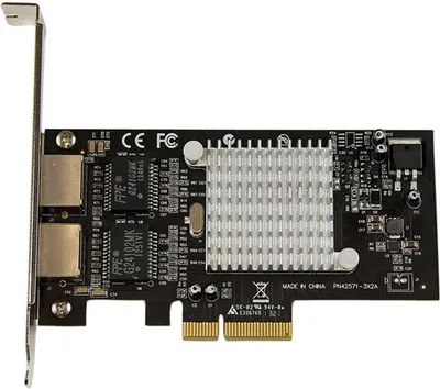 Produktbild von StarTech.com Dual Port PCI Express (PCIe x4) Gigabit Ethernet Server Adapter - 2 Port Network Card - Intel i350 NIC - GbE Network Card (ST2000SPEXI) - Netzwerkadapter - PCIe 2.1 x4 - Gigabit Ethernet x 2