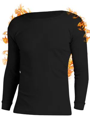 Produktbild von OCERA Thermo Unterhemd für Herren Thermounterwäsche Baumwolle - schwarz - XL