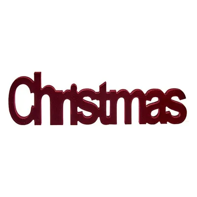 Image de Figurine décorative de Noël 11 x 2,5 x 36,5 cm bois rouge