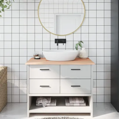Obrázek produktu pro Umyvadlová deska 100x50x2 cm z masivního neošetřeného dřeva