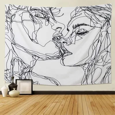 Image de Solidchoice - Tapis mural abstrait pour chambre et salon (150x200 cm)