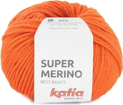 Image de Fil à tricoter Katia Super Merino 46 Deep Orange