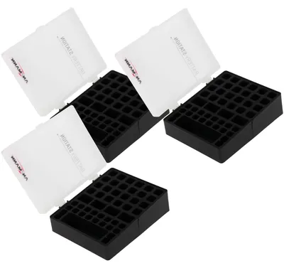 Produktbild von ANSMANN Batteriebox für 48 Batterien Akkus, 3 Stück, für Größe AAA, AA, 9V
