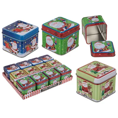 Produktbild von Quadratische Metall-Box, Christmas