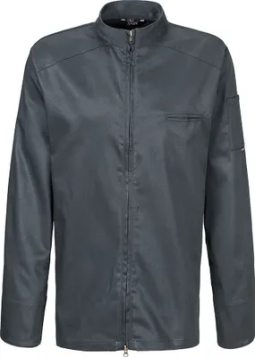 Produktbild von Kochjacke langarm, 2-wege RV, Fb. graphit, Gr. 3XL : 3XL : graphit : 65% Polyester 35%Baumwolle 220 g/m²