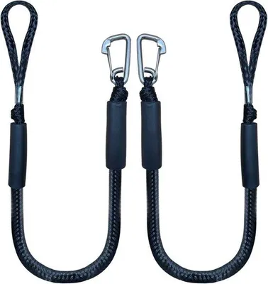 Immagine prodotto di Sistema elastico per barche nero, in 2 pezzi, 1,2 m, con ganci
