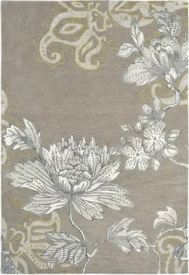 Produktbild von Handgefertigter Wohn- und Schlafzimmerteppich aus Wolle mit Blumenmuster FABLED