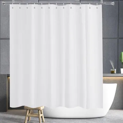 Produktbild von Duschvorhang 200x200 Weiß Antischimmel Polyester