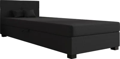 Obrázek produktu pro Pilloline skříňová postel DYLAN 110x195 kompletní set s matrací Bonell, čalouněná postel se zásuvkami - tmavě šedá, SAWANA 05