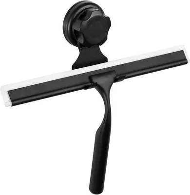 Image de Raclette de douche noire - inoxydable, étanche, facile à installer - 1 pièce