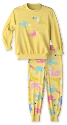 Productafbeelding van CALIDA Toddlers Bündchen-pyjama, meisjesmodel, kleur: vanillecrème, maat: 92-98