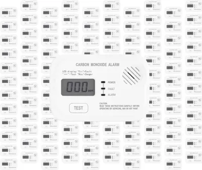 Productafbeelding van Wiltec CO-melder met display, set van 120 stuks, inclusief verwisselbare batterijen