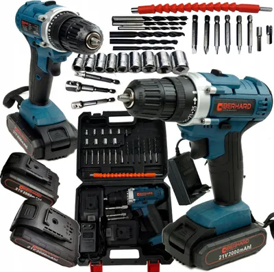 Obrázek produktu pro 21V Akumulátorová Vrtačka Mega Sada Dvou Baterií