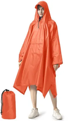 Productafbeelding van Ibenzoa® Waterdichte regenponcho voor dames en heren – 95% polyester/5% PVC, afgedichte naden, universele maat S–XL (109x170 cm), 312 g, ideaal voor festivals, wandelen en fietsen