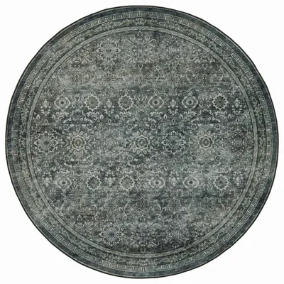 Imagen del producto de Inka Ver alfombra pelo corto redondo Ø 200cm verde