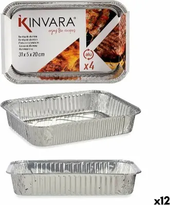 Produktbild von Kinvara Aluminium-Tablett-Set 31,5 x 20,5 x 5,8 cm 4 Stück (12 Stück)