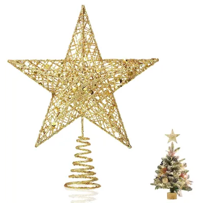 Weihnachtsbaum-Sternspitze, gold, 20x25 cm, aus Eisen
